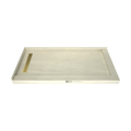 Redi Trench® 36 In x 72 In Double Threshold Corner Tileable Shower Pan Base with Left Drain and Linear Trench