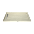 Redi Trench® 36 In x 72 In Double Threshold Corner Tileable Shower Pan Base with Left Drain and Linear Trench