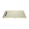 Redi Trench® 36 In x 72 In Double Threshold Corner Tileable Shower Pan Base with Left Drain and Linear Trench