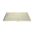 Redi Trench® 36 In x 72 In Double Threshold Corner Tileable Shower Pan Base with Left Drain and Linear Trench