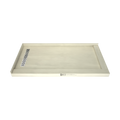 Redi Trench® 36 In x 72 In Double Threshold Corner Tileable Shower Pan Base with Left Drain and Linear Trench