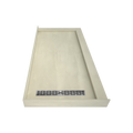 Redi Trench® 36 In x 72 In Double Threshold Corner Tileable Shower Pan Base with Left Drain and Linear Trench