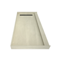 Redi Trench® 36 In x 72 In Single Curb Tileable Shower Pan Base with Right Drain and Linear Trench