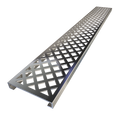 Redi Trench® 36 In x 72 In Single Curb Tileable Shower Pan Base with Right Drain and Linear Trench