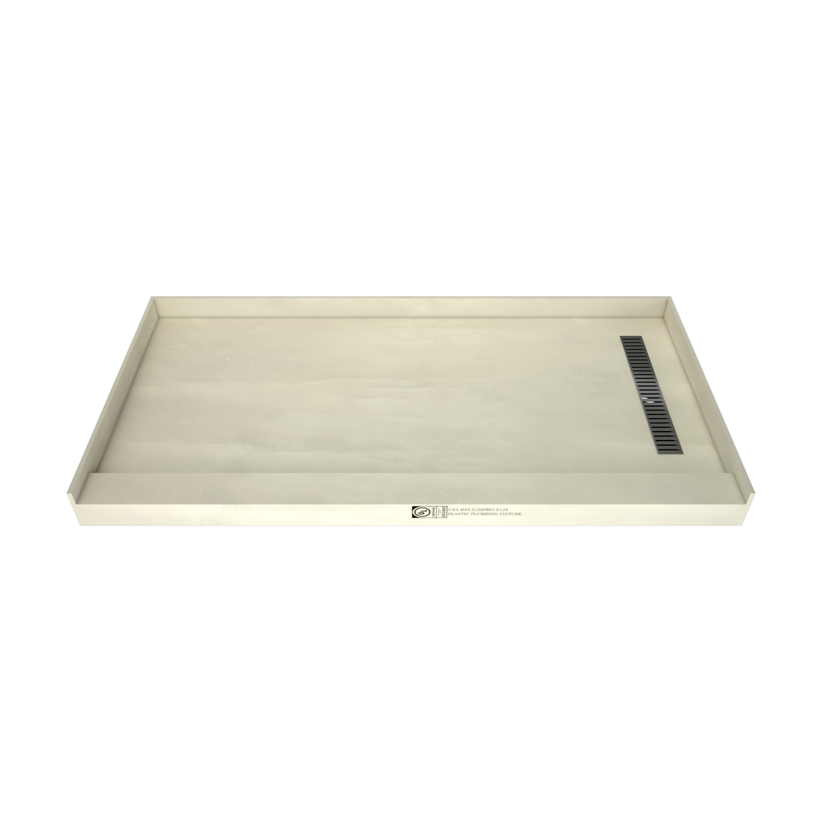 Redi Trench® 36 In x 72 In Single Curb Tileable Shower Pan Base