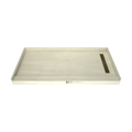 Redi Trench® 36 In x 72 In Single Curb Tileable Shower Pan Base with Right Drain and Linear Trench