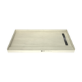 Redi Trench® 36 In x 72 In Single Curb Tileable Shower Pan Base with Right Drain and Linear Trench