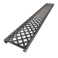 Redi Trench® 36 In x 72 In Double Threshold Corner Tileable Shower Pan Base with Right Drain and Linear Trench