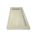 Redi Trench® 36 In x 72 In Double Threshold Corner Tileable Shower Pan Base with Right Drain and Linear Trench