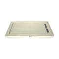 Redi Trench® 36 In x 72 In Double Threshold Corner Tileable Shower Pan Base with Right Drain and Linear Trench