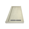 Redi Trench® 36 In x 72 In Double Threshold Corner Tileable Shower Pan Base with Right Drain and Linear Trench
