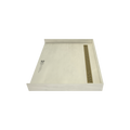Redi Trench® 38 In x 48 In Barrier Free Tileable Shower Pan Base with Back Drain and Linear Trench