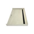 Redi Trench® 38 In x 63 In Barrier Free Tileable Shower Pan Base with Back Drain and Linear Trench