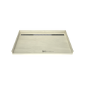 Redi Trench® 38 In x 63 In Barrier Free Tileable Shower Pan Base with Back Drain and Linear Trench