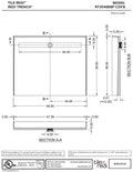 Redi Trench® 39 In x 48 In Barrier Free Tileable Shower Pan Base with Back Drain and Linear Trench
