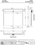 Redi Trench® 41 In x 48 In Barrier Free Tileable Shower Pan Base with Back Drain and Linear Trench