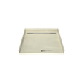Redi Trench® 42 In x 48 In Barrier Free Tileable Shower Pan Base with Back Drain and Linear Trench