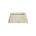 Redi Trench® 42 In x 48 In Barrier Free Tileable Shower Pan Base with Back Drain and Linear Trench