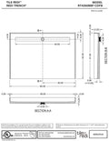 Redi Trench® 42 In x 60 In Barrier Free Tileable Shower Pan Base with Back Drain and Linear Trench