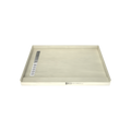 Redi Trench® 42 In x 60 In Single Curb Tileable Shower Pan Base with Left Drain and Linear Trench
