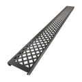 Redi Trench® 42 In x 60 In Right Double Threshold Corner Tileable Shower Pan Base with Left Drain and Linear Trench