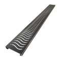 Redi Trench® 42 In x 60 In Right Double Threshold Corner Tileable Shower Pan Base with Left Drain and Linear Trench