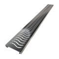 Redi Trench® 42 In x 60 In Right Double Threshold Corner Tileable Shower Pan Base with Left Drain and Linear Trench