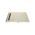 Redi Trench® 42 In x 60 In Right Double Threshold Corner Tileable Shower Pan Base with Left Drain and Linear Trench