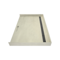 Redi Trench® 42 In x 63 In Barrier Free Tileable Shower Pan Base with Back Drain and Linear Trench