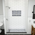 Redi Trench® 42 In x 72 In Single Curb Tileable Shower Pan Base with Left Drain and Linear Trench