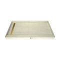 Redi Trench® 42 In x 72 In Single Curb Tileable Shower Pan Base with Left Drain and Linear Trench