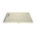 Redi Trench® 42 In x 72 In Single Curb Tileable Shower Pan Base with Left Drain and Linear Trench
