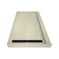 Redi Trench® 42 In x 72 In Single Curb Tileable Shower Pan Base with Left Drain and Linear Trench