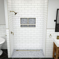 Redi Trench® 43 In x 48 In Barrier Free Tileable Shower Pan Base with Back Drain and Linear Trench