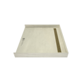 Redi Trench® 43 In x 48 In Barrier Free Tileable Shower Pan Base with Back Drain and Linear Trench