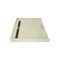 Redi Trench® 43 In x 48 In Barrier Free Tileable Shower Pan Base with Back Drain and Linear Trench