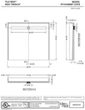 Redi Trench® 43 In x 48 In Barrier Free Tileable Shower Pan Base with Back Drain and Linear Trench