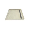 Redi Trench® 44 In x 48 In Barrier Free Tileable Shower Pan Base with Back Drain and Linear Trench