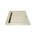 Redi Trench® 46 In x 48 In Barrier Free Tileable Shower Pan Base with Back Drain and Linear Trench