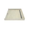 Redi Trench® 46 In x 48 In Barrier Free Tileable Shower Pan Base with Back Drain and Linear Trench