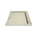 Redi Trench® 47 In x 48 In Barrier Free Tileable Shower Pan Base with Back Drain and Linear Trench