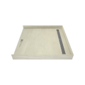 Redi Trench® 47 In x 48 In Barrier Free Tileable Shower Pan Base with Back Drain and Linear Trench