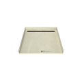 Redi Trench® 48 In x 48 In Barrier Free Tileable Shower Pan Base with Back Drain and Linear Trench