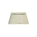 Redi Trench® 48 In x 48 In Barrier Free Tileable Shower Pan Base with Back Drain and Linear Trench