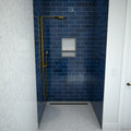 Redi Trench® 48 In x 48 In Barrier Free Tileable Shower Pan Base with Back Drain and Linear Trench