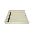 Redi Trench® 48 In x 48 In Barrier Free Tileable Shower Pan Base with Back Drain and Linear Trench