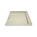 Redi Trench® 48 In x 48 In Barrier Free Tileable Shower Pan Base with Back Drain and Linear Trench