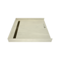 Redi Trench® 48 In x 48 In Barrier Free Tileable Shower Pan Base with Back Drain and Linear Trench