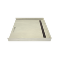 Redi Trench® 48 In x 48 In Barrier Free Tileable Shower Pan Base with Back Drain and Linear Trench