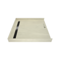 Redi Trench® 48 In x 48 In Barrier Free Tileable Shower Pan Base with Back Drain and Linear Trench